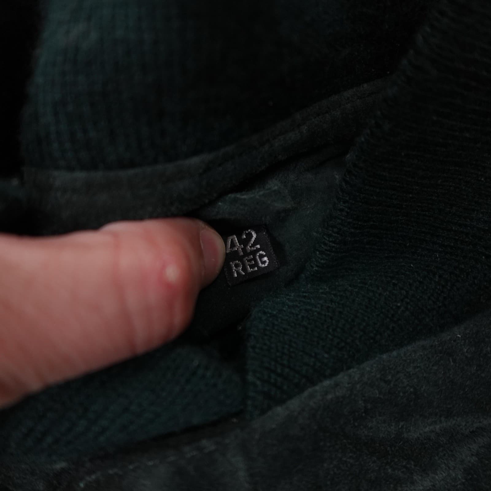 Vintage Marlynn Traditions Ltd Jacket Mens 42 Green Suede Bomber Full Zip Lined - Thumbnail 3