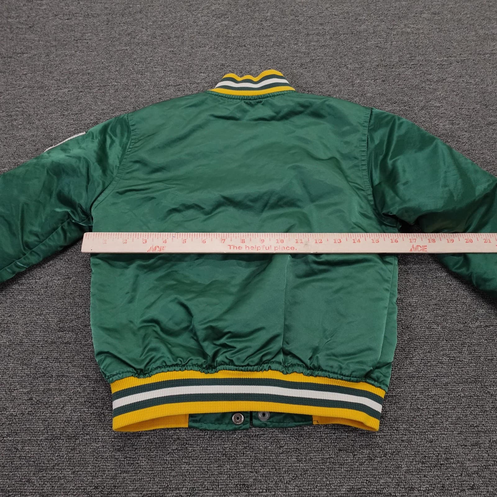 Vintage Green Bay Packers Jacket Kids Small Green NFL Football Starter Pro Line - Thumbnail 9