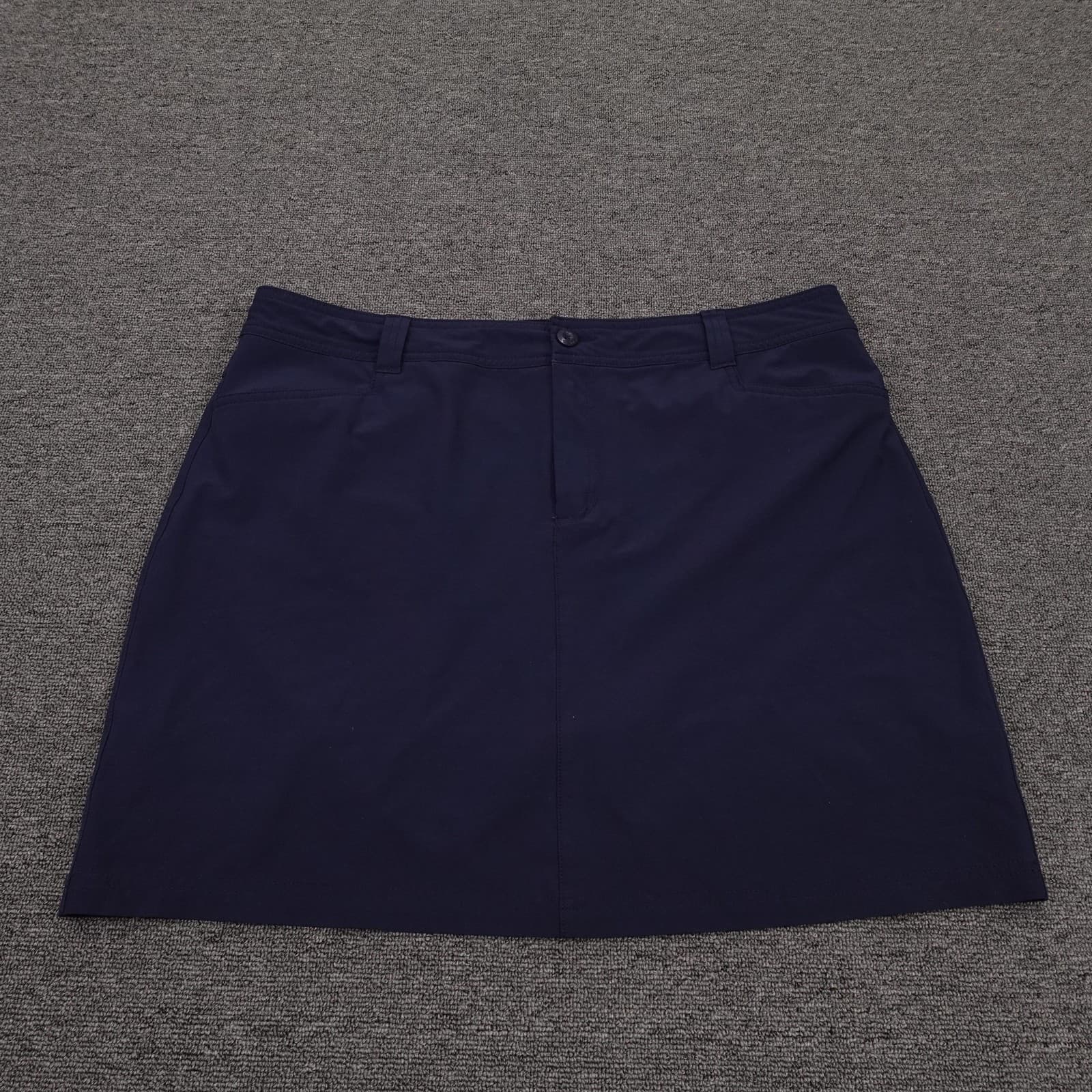 Eddie Bauer Skort Womens 16 Blue Athletic Stretch Lined Pockets Hiking Walking