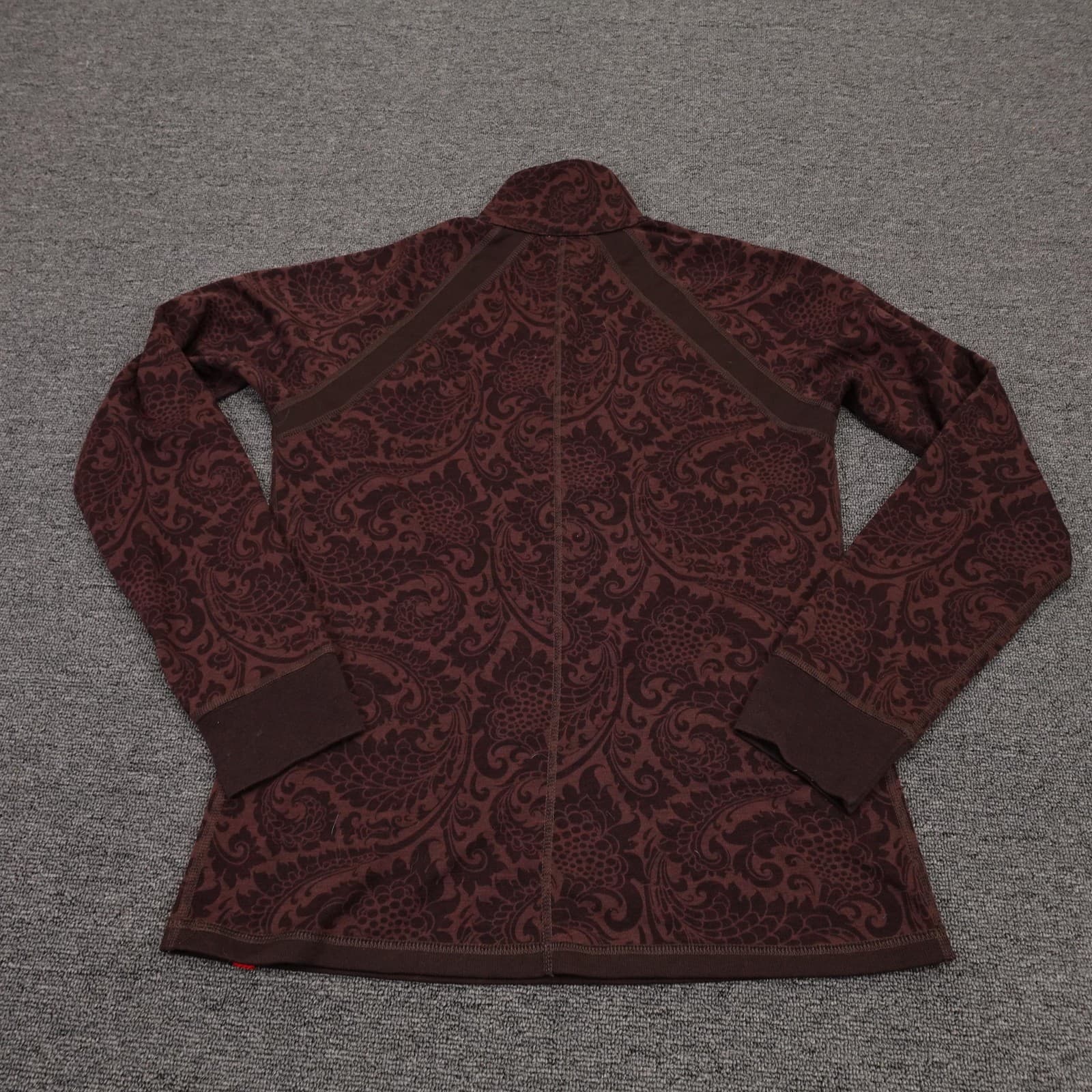 Vintage The North Face Pullover Womens Large Brown Paisley Thermal Henley Y2K - Thumbnail 7