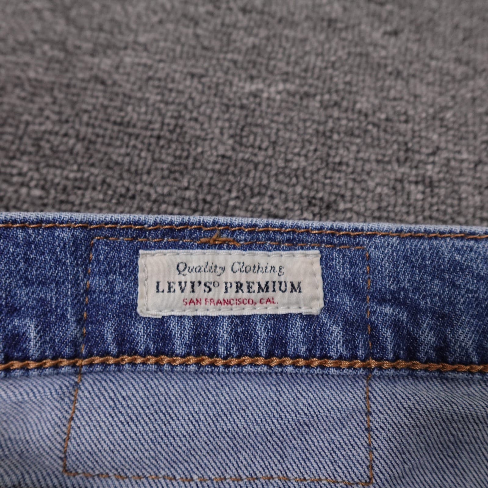 Levi's 511 Jeans Mens 36x34 Blue Medium Wash Slim Straight Denim Casual Pants - Thumbnail 6