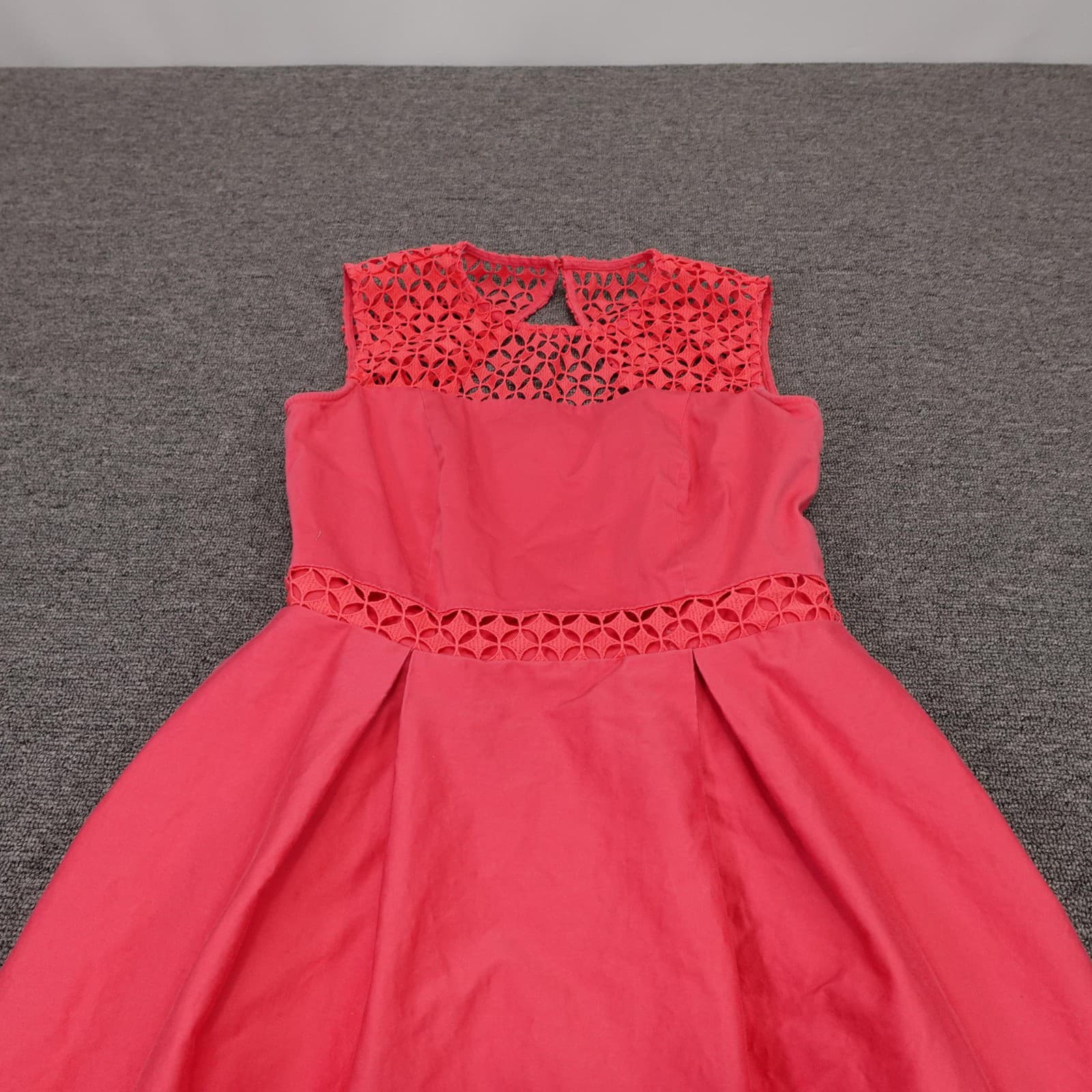 Calvin Klein Dress Womens 4 Pink Lace Sleeveless Fit & Flare Knee Length Party - Thumbnail 2
