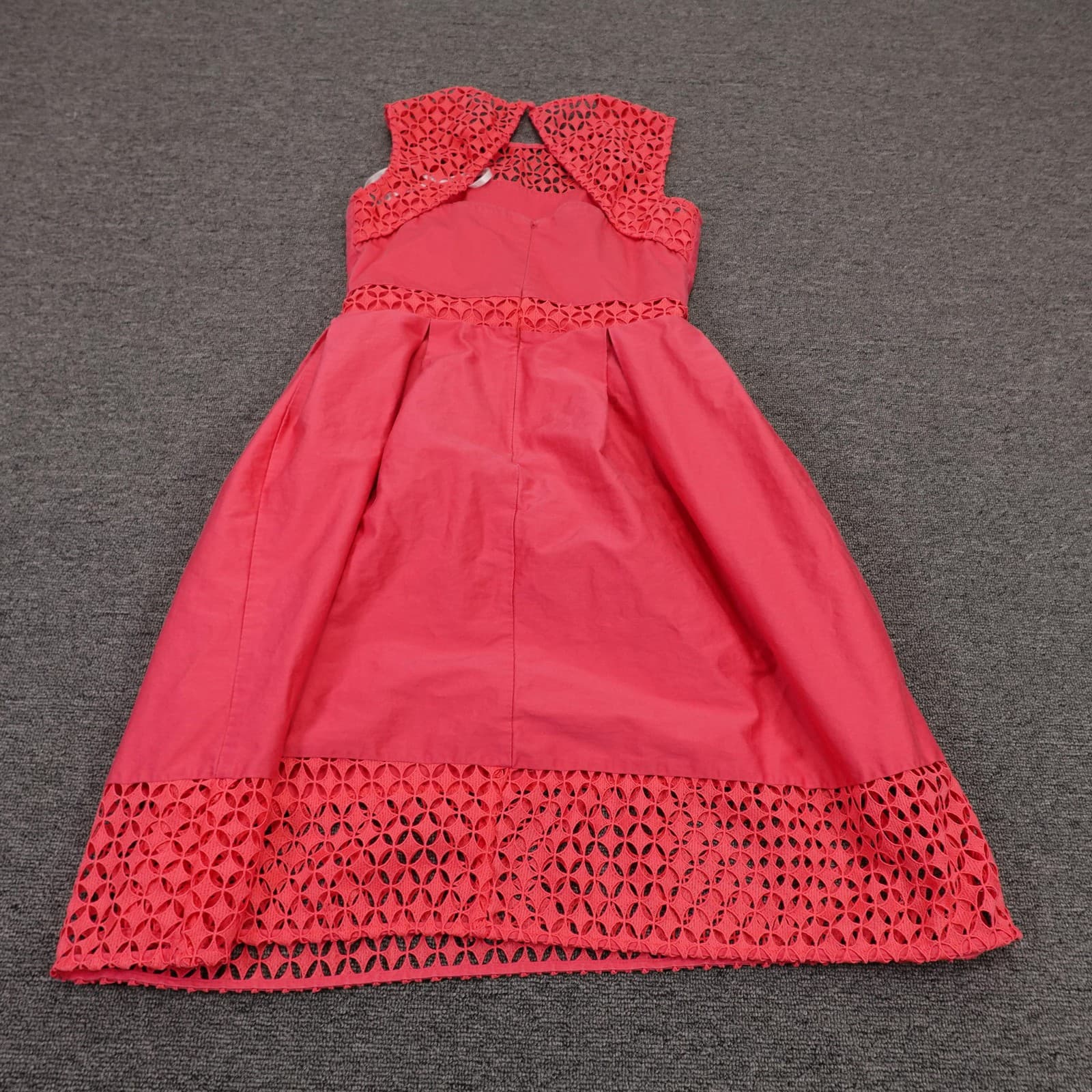 Calvin Klein Dress Womens 4 Pink Lace Sleeveless Fit & Flare Knee Length Party - Thumbnail 5