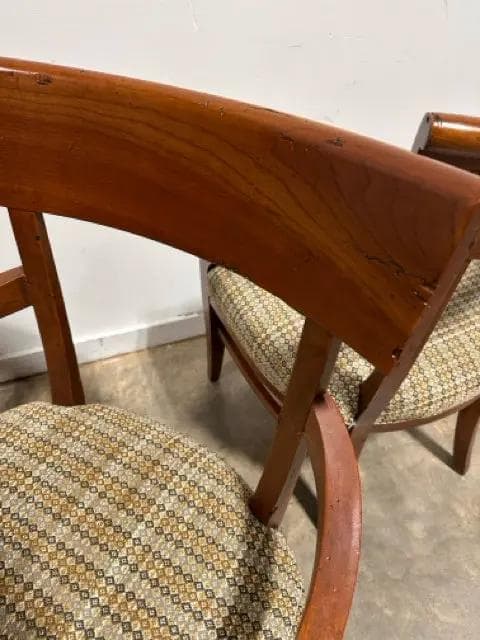 Set of 4 Stickley Upholstered Dining Chairs - Thumbnail 4