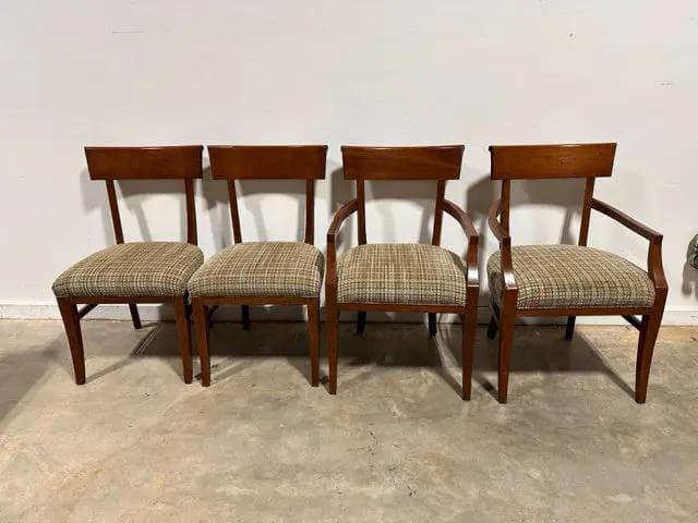 Set of 4 Stickley Upholstered Dining Chairs