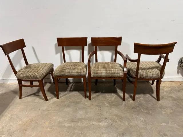 Set of 4 Stickley Upholstered Dining Chairs - Thumbnail 2