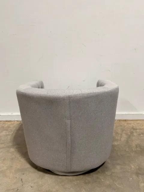 Grey Tufted Swivel Chair - Thumbnail 3