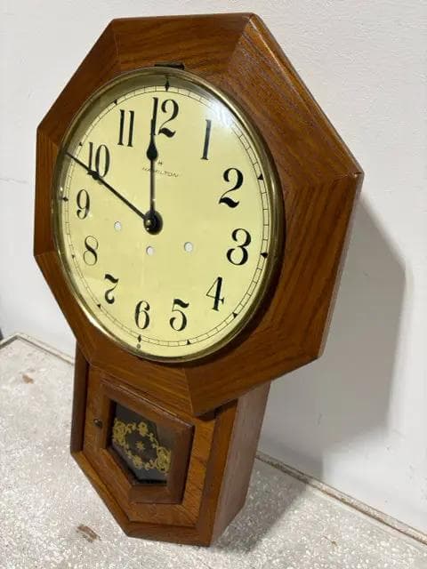 Hamilton Wooden Wall Clock - Thumbnail 2
