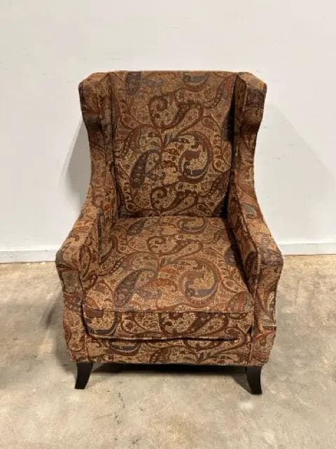 Pier 1 Tan And Red Paisley Chair