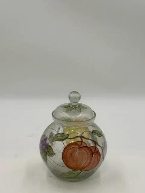 Painted Jar With Lid