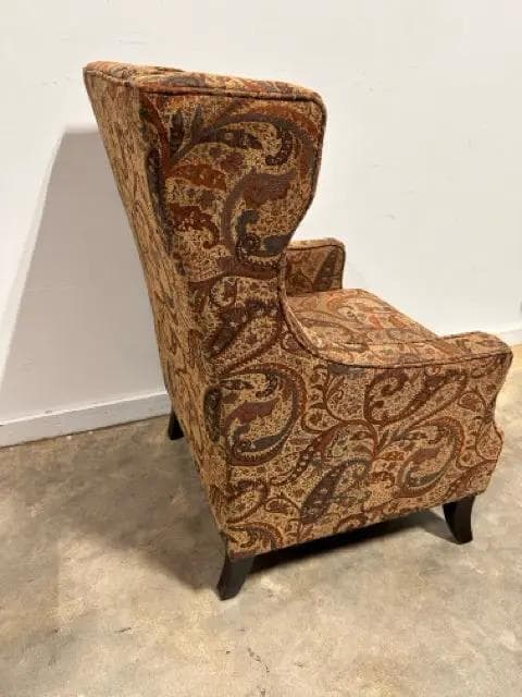 Pier 1 Tan And Red Paisley Chair - Thumbnail 2