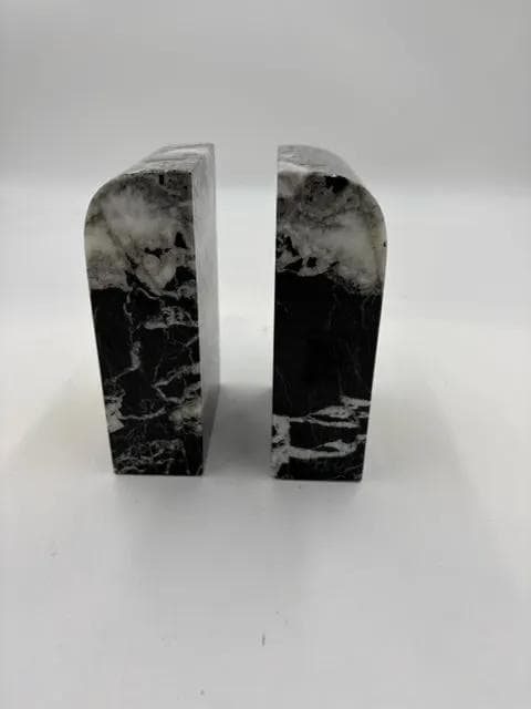 Set Of Black And White Granite Lawyer Bookends