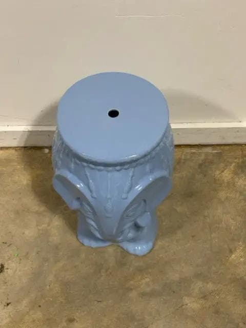 Blue Elephant Ceramic Stool - Thumbnail 2
