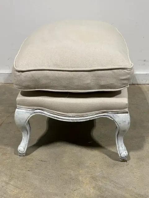 Beige And White Ottoman - Thumbnail 3