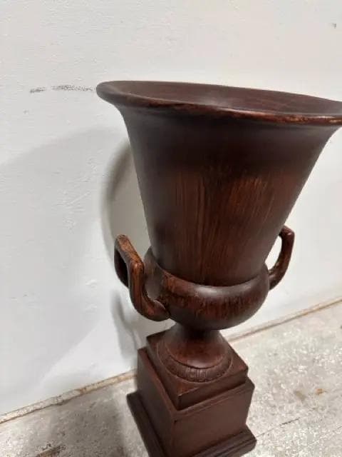 Urn Planter In Brushed Brown Finish - Thumbnail 2
