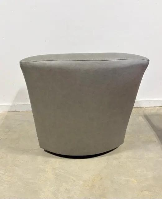 Ashley Grey Leather Swivel Chairs - Thumbnail 3
