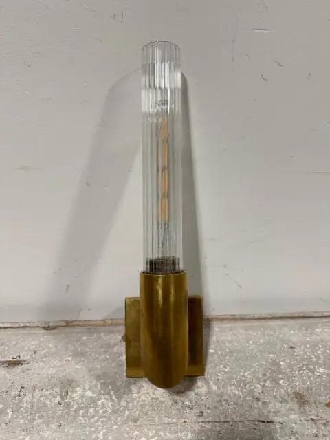 Brass and Glass Wall Sconces