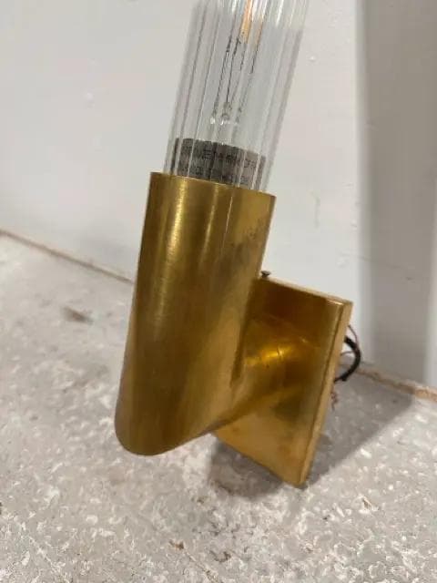 Brass and Glass Wall Sconces - Thumbnail 2