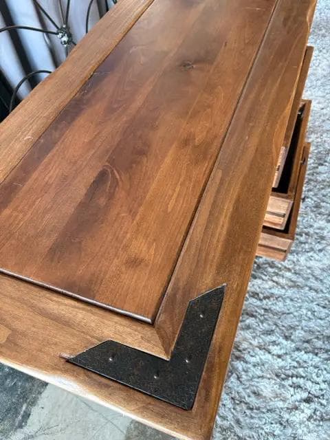 Southwestern 3 Drawer Wooden Sofa Table - Thumbnail 3