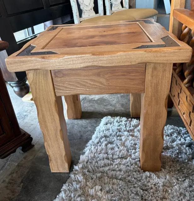 Southwestern Wooden End Table