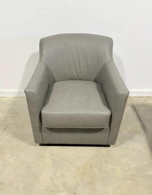 Ashley Grey Leather Swivel Chairs