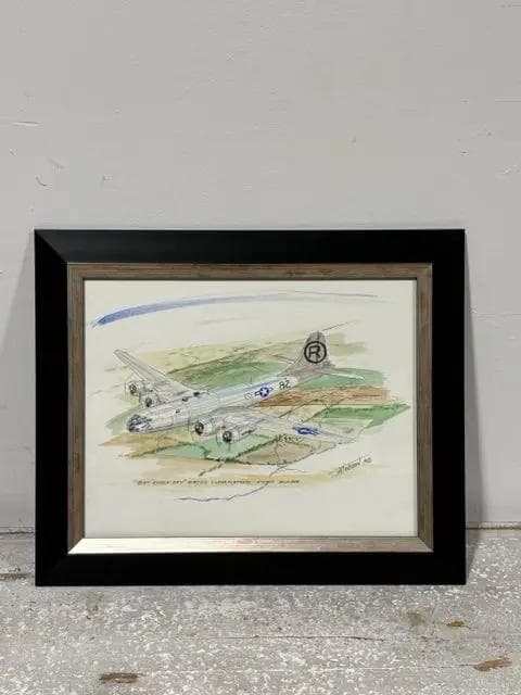 Watercolor "Enola Gay" Print Framed Artwork