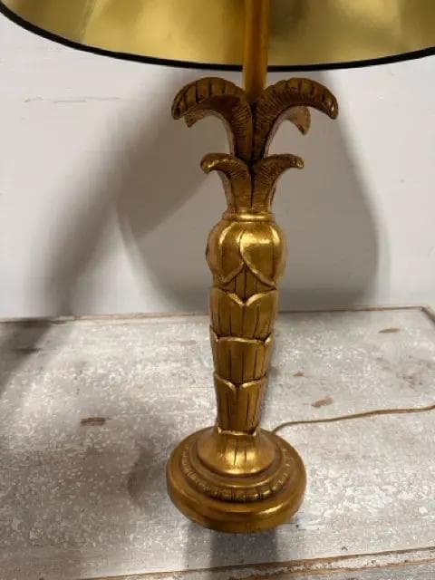 Palm Tree Base Table Lamp with Black Shade - Thumbnail 2