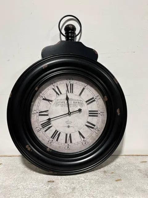 Large Round Metal Pocket Watch Wall Clock