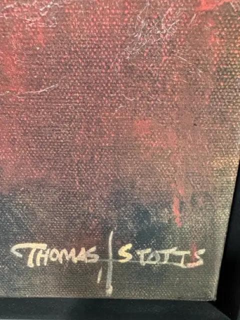 "Profile In Red" By Thomas Stotts Framed Artwork - Thumbnail 3