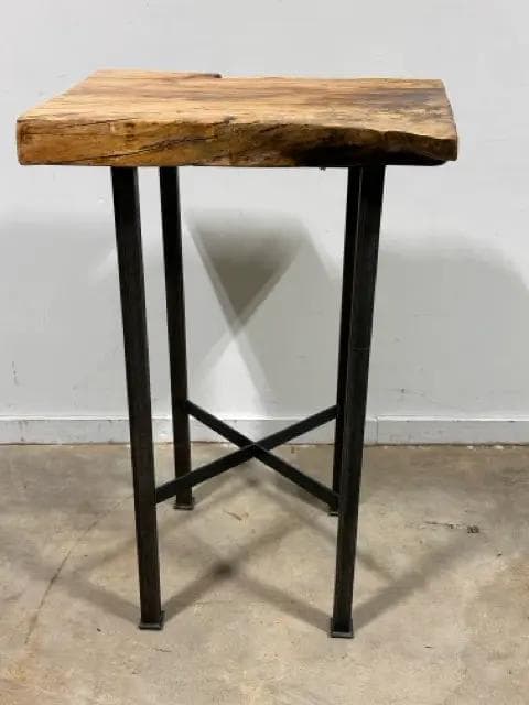 Custom Live Edge Pub Table With Iron Base By OE - Thumbnail 3