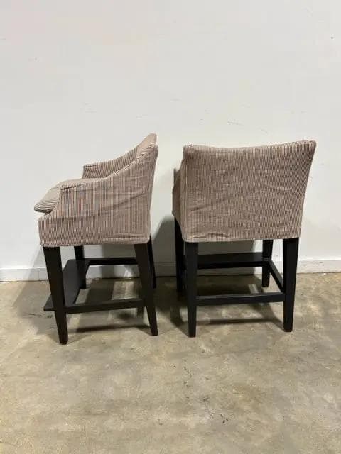 Lee Industries Set of 2 Linen Counter Height Stools - Thumbnail 3