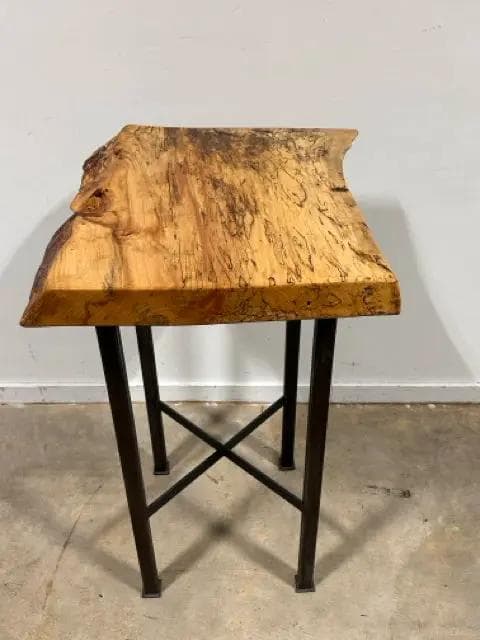 Custom Live Edge Pub Table With Iron Base By OE - Thumbnail 2