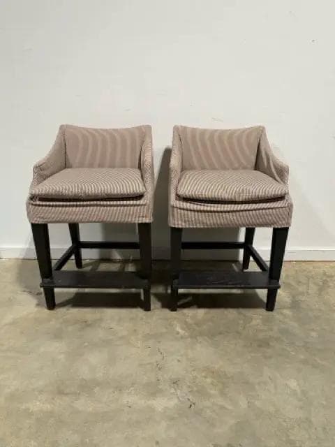 Lee Industries Set of 2 Linen Counter Height Stools
