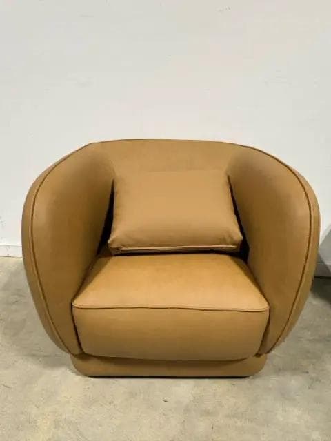 *NEW* Domkapa Rinner Tan Leather Accent Chair