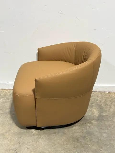 *NEW* Domkapa Tan Leather Alice Swivel Chair - Thumbnail 2
