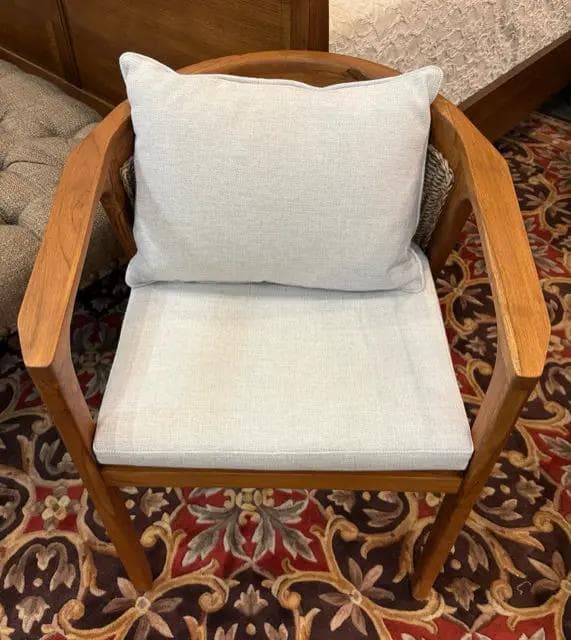 *NEW* Kao Furniture Teak Wood Chair With Rattan Back