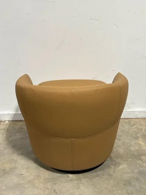 *NEW* Domkapa Tan Leather Alice Swivel Chair - Thumbnail 3