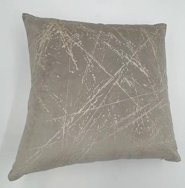 Visually Rich Grey Splatter Velvet Pillow