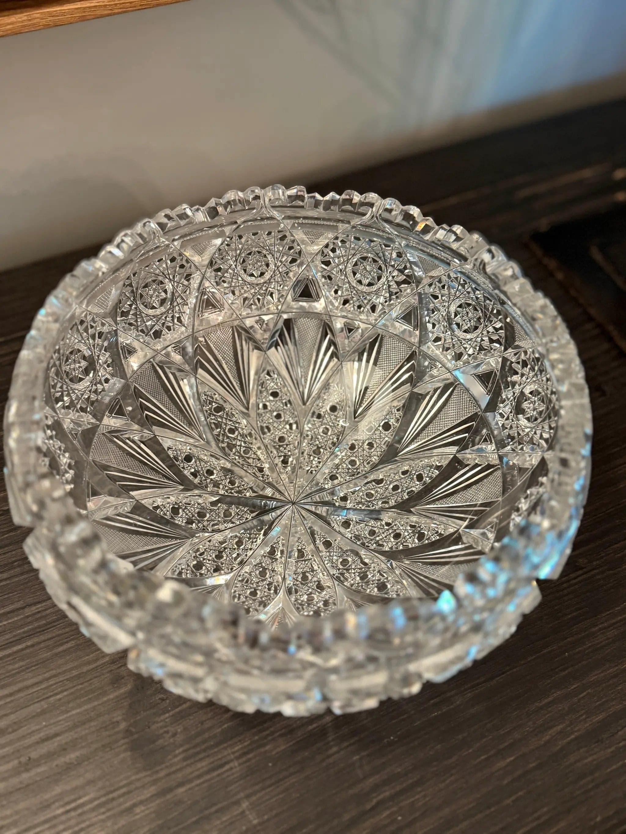 American Brilliant Period Tuthill "Rex II" Crystal Bowl - Thumbnail 2