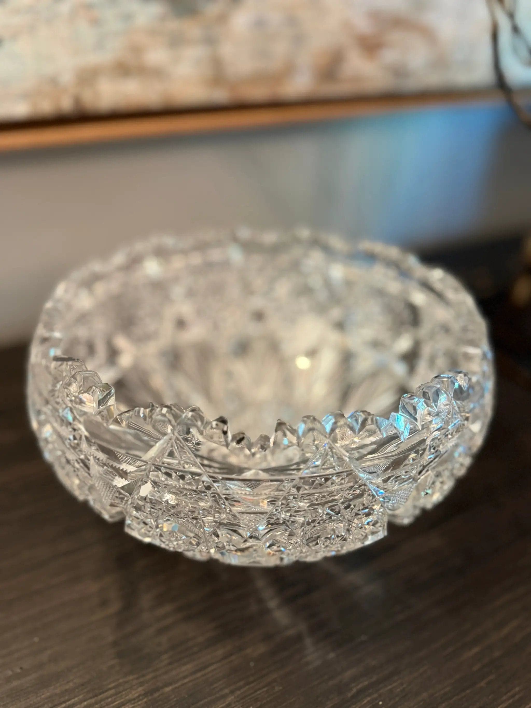 American Brilliant Period Tuthill "Rex II" Crystal Bowl