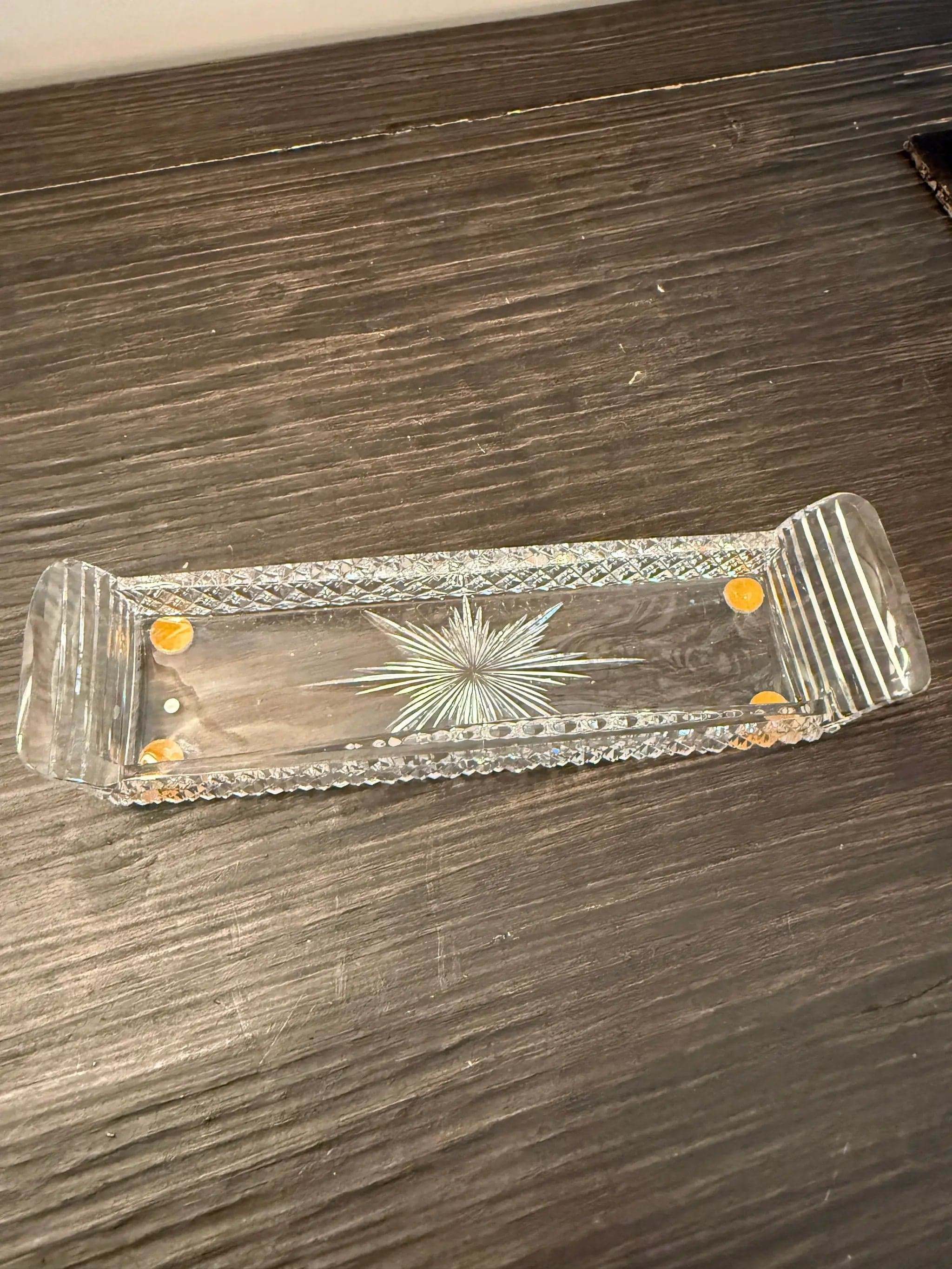 Signed Hawkes American Brilliant Sugar Cube Tray – ABP Crystal c.1900