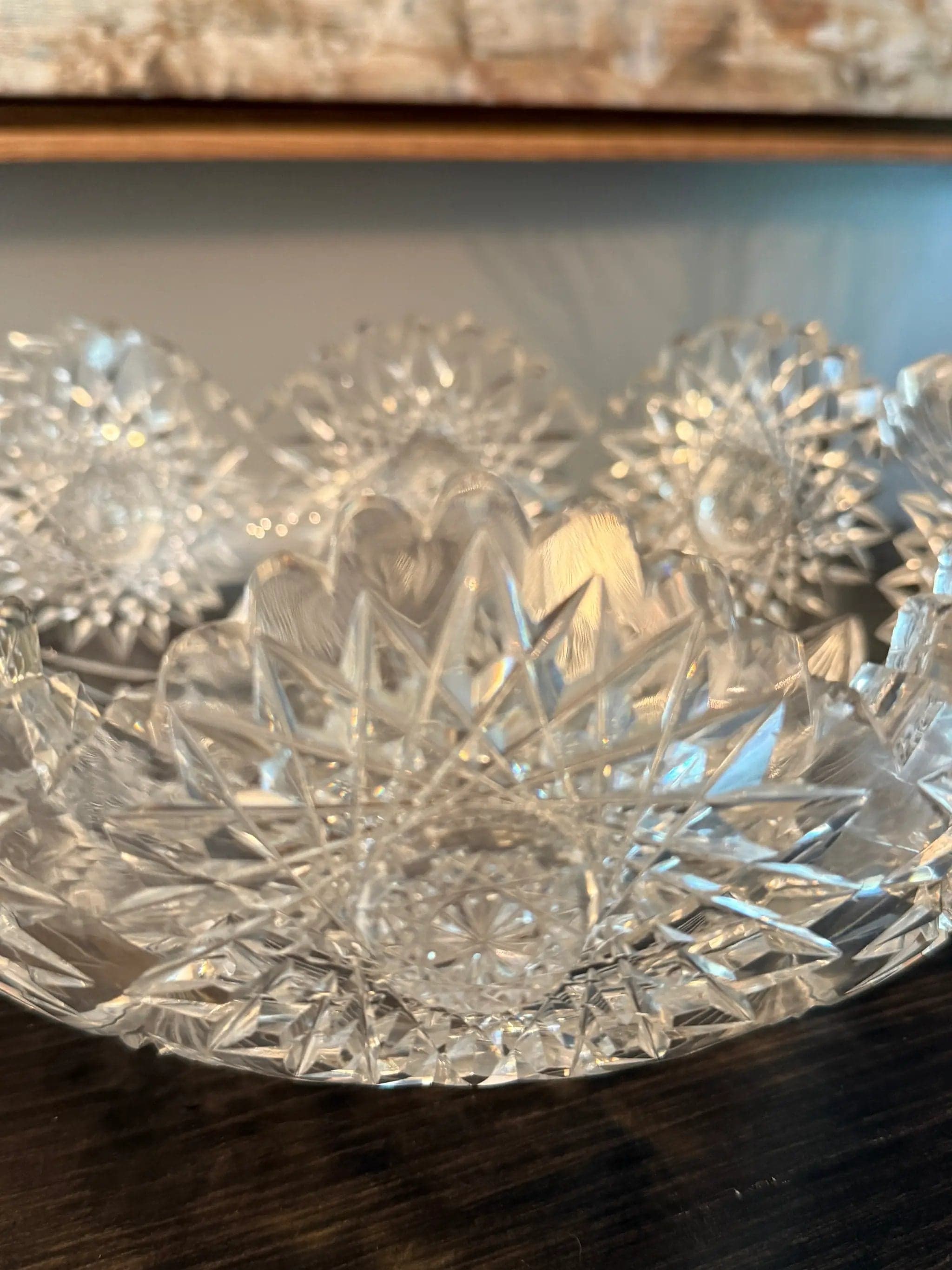Antique Brilliant Period (ABP) Hand-Cut Crystal Centerpiece Bowl - Thumbnail 2