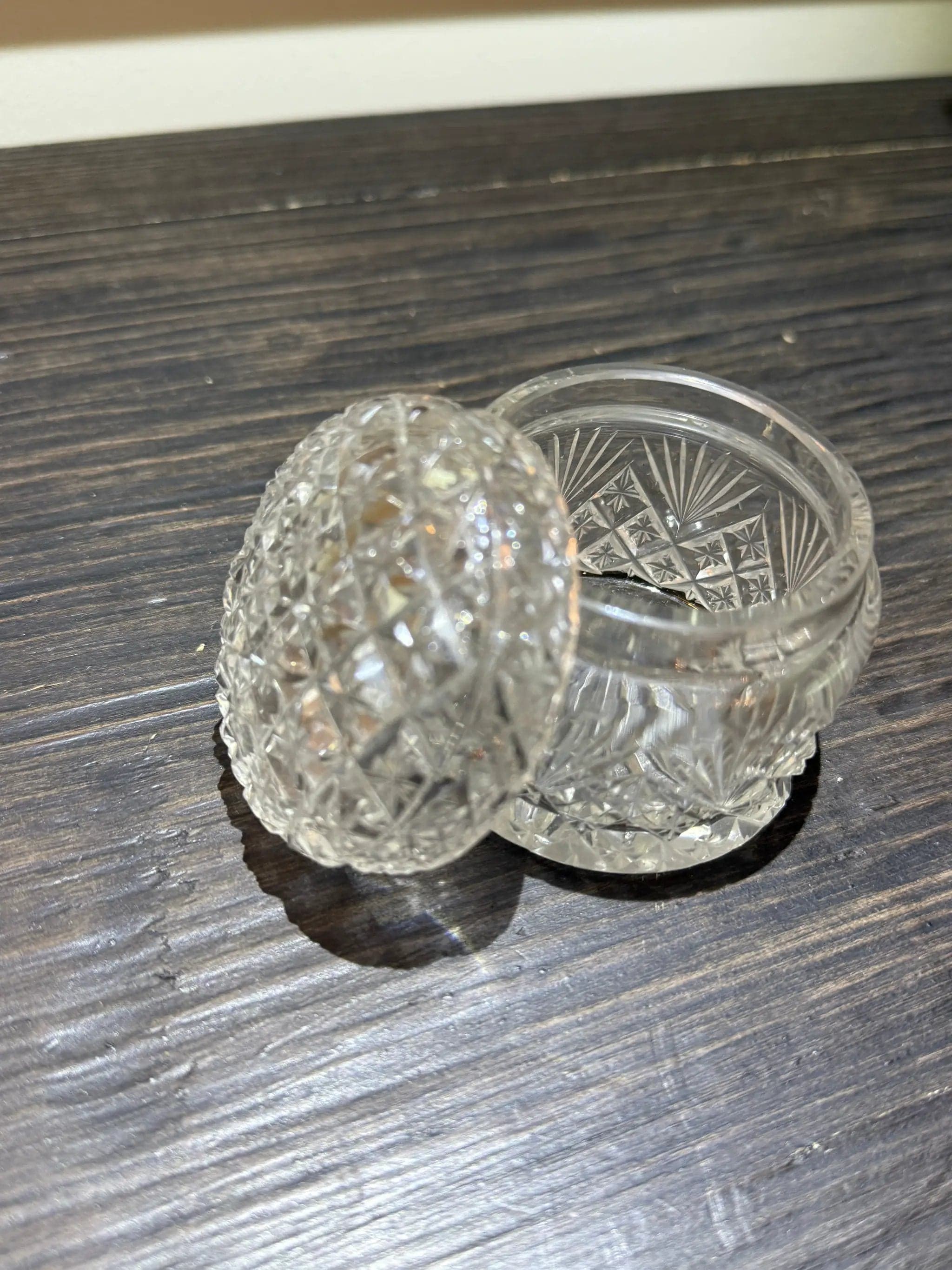 American Brilliant Period Cut Glass Covered Dresser Jar