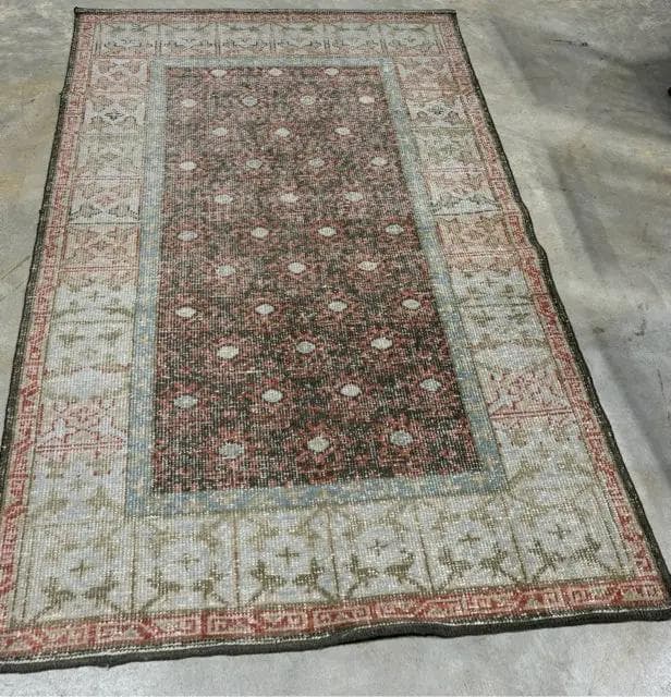 Pottery Barn Rust Blue Faded Rug