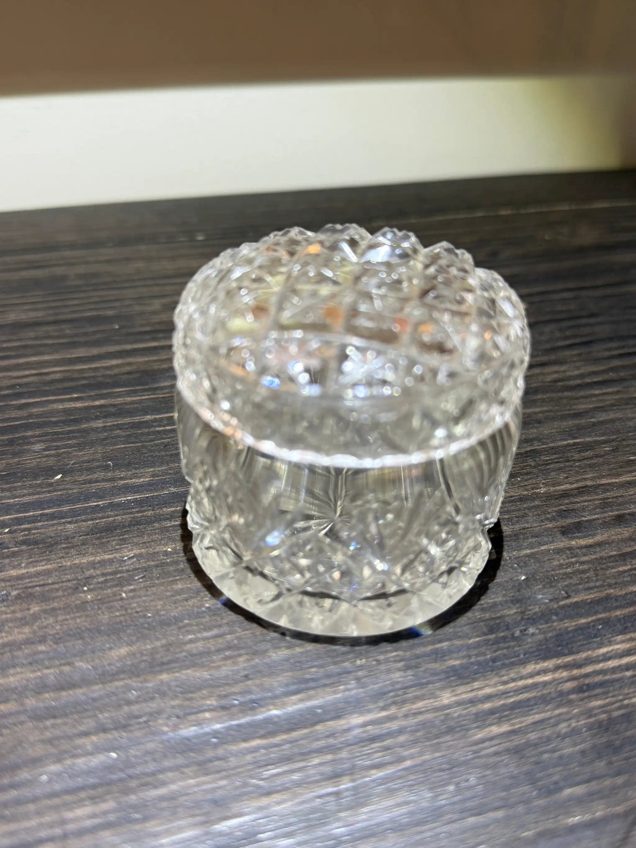 American Brilliant Period Cut Glass Covered Dresser Jar - Thumbnail 2