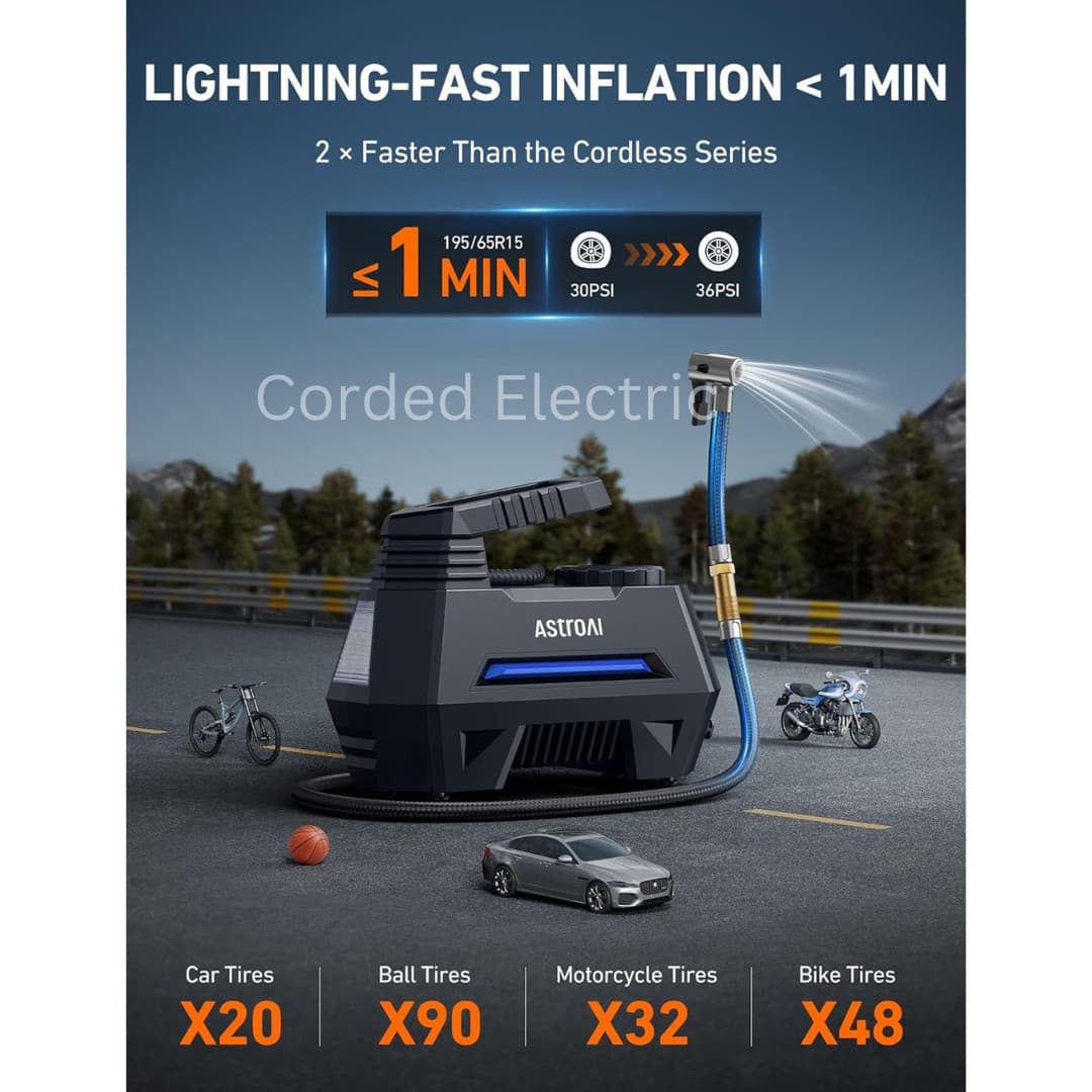 AstroAI Portable Car Air Pump CZK-3631 - Thumbnail 10