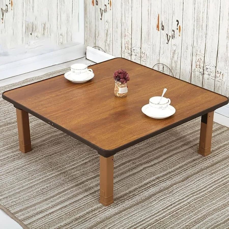 KOSTNG Japanese-Style Square Tea Room Table 80x80cm - Thumbnail 7