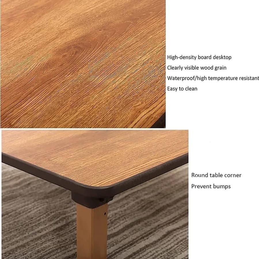 KOSTNG Japanese-Style Square Tea Room Table 80x80cm - Thumbnail 6