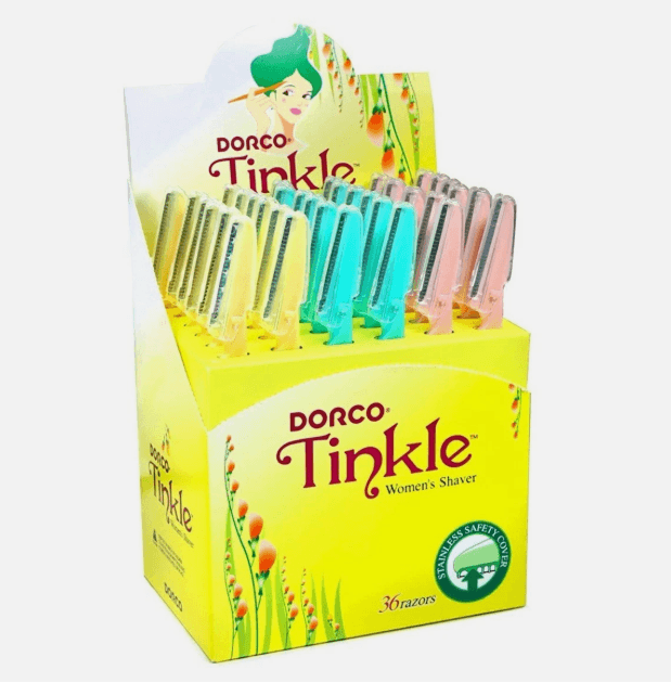 Dorco Tinkle Eyebrow Razors Trimmers & Shavers for Face Derma-planing, 36ct P75K