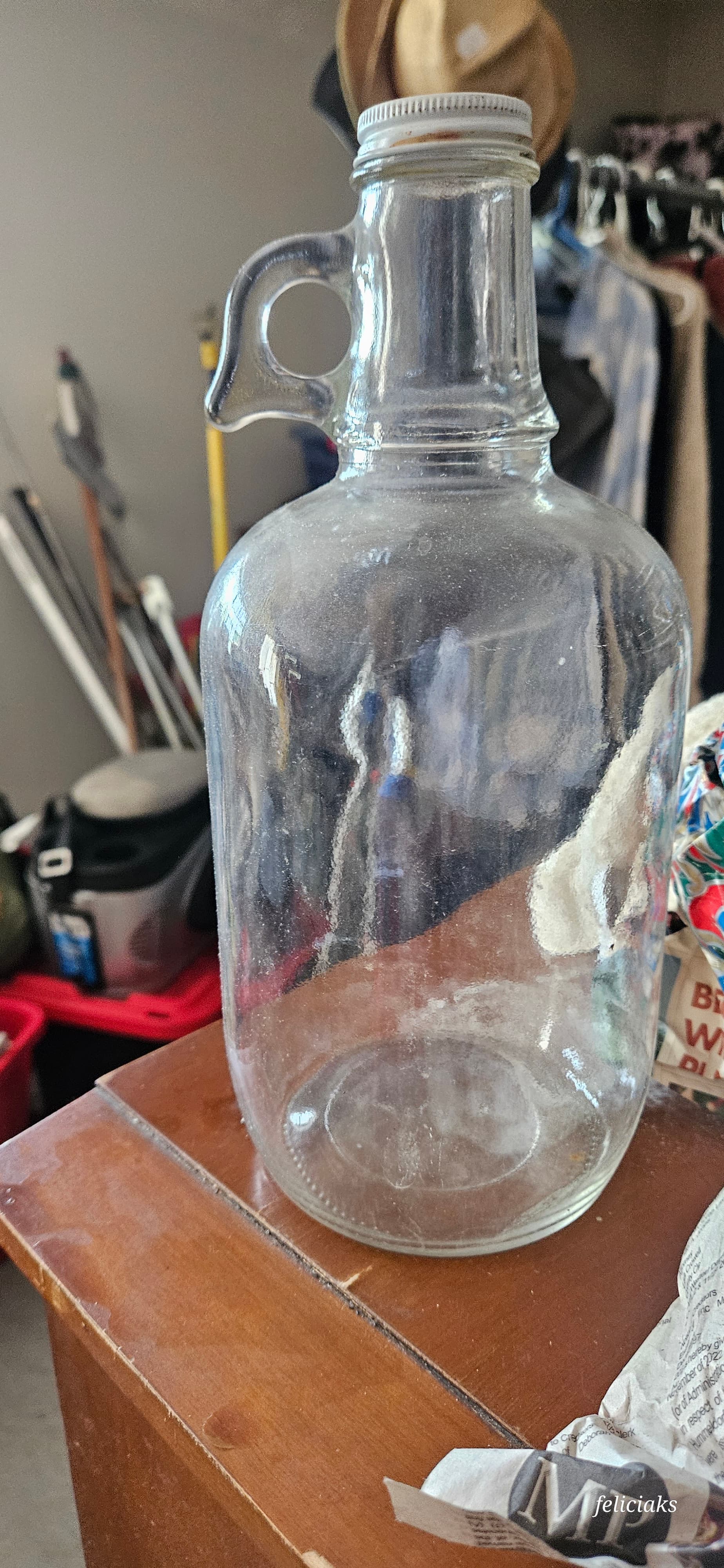 Glass Jug with Handle and Screw Cap